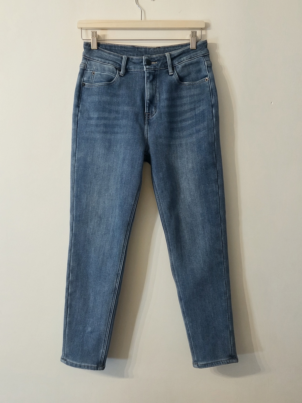 Alexander Wang Fleece-Lined Bite High Rise Jeans